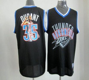 Jerseys Factory Cheap Thunder #35 Kevin Durant Black Majestic At