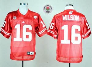 Jerseys Factory Cheap Badgers #16 Russell Wilson Red Rose Bowl G