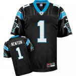 Jerseys Factory Cheap Nike Panthers #1 Cam Newton Black Stitched
