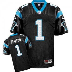 Jerseys Factory Cheap Nike Panthers #1 Cam Newton Black Stitched