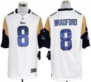 Jerseys Factory Cheap Nike Rams #8 Sam Bradford White Men's Embr