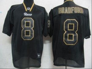 Jerseys Factory Cheap Rams #8 Sam Bradford Lights Out Black Stit