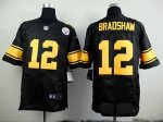 Jerseys Factory Cheap Nike Steelers #12 Terry Bradshaw Black(Gol