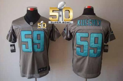Jerseys Factory Cheap Nike Panthers #59 Luke Kuechly Grey Shadow
