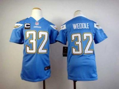 Jerseys Factory Cheap Nike Chargers #32 Eric Weddle Electric Blu