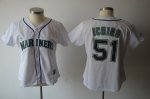 Jerseys Factory Cheap Mariners #51 Ichiro Suzuki White Women's F