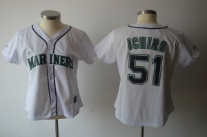Jerseys Factory Cheap Mariners #51 Ichiro Suzuki White Women's F