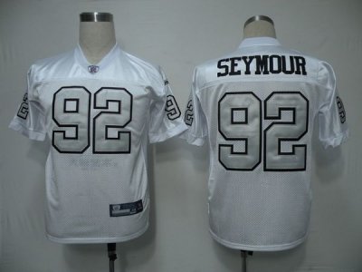 Jerseys Factory Cheap Raiders #92 Richard Seymour White Silver G