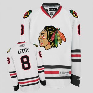 Jerseys Factory Cheap Blackhawks #8 Nick Leddy White Embroidered