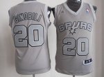 Jerseys Factory Cheap Spurs #20 Manu Ginobili Grey Big Color Fas
