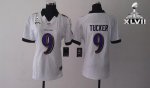 Jerseys Factory Cheap Nike Ravens #9 Justin Tucker White Super B