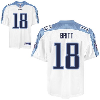 Jerseys Factory Cheap Titans #18 Kenny Britt Stitched White NFL