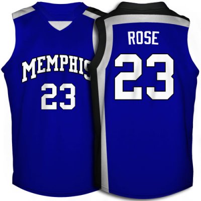 Jerseys Factory Cheap Tigers #23 Derrick Rose Blue Basketball Em