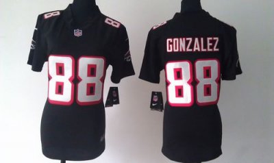 Jerseys Factory Cheap Nike Falcons #88 Tony Gonzalez Black Alter