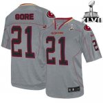 Jerseys Factory Cheap Nike 49ers #21 Frank Gore Lights Out Grey