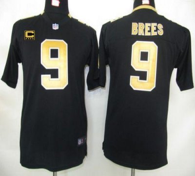 Jerseys Factory Cheap Nike Saints #9 Drew Brees Black Team Color