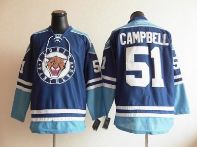 Jerseys Factory Cheap Panthers #51 Brian Campbell Blue Third Emb