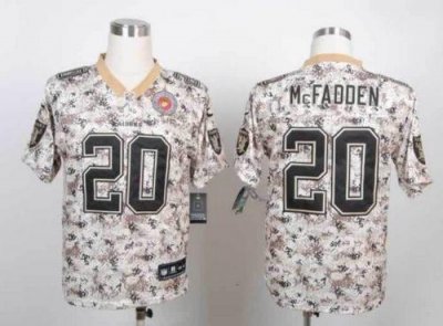Jerseys Factory Cheap Nike Raiders #20 Darren McFadden Camo Men'