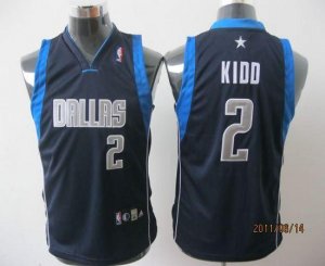 Jerseys Factory Cheap Mavericks #2 Jason Kidd Dark Blue Embroide