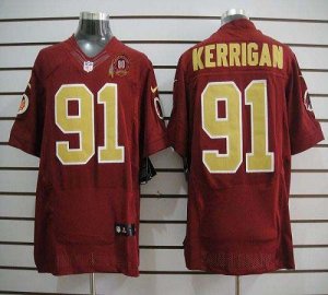 Jerseys Factory Cheap Nike Redskins #91 Ryan Kerrigan Red(Gold N