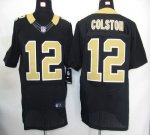 Jerseys Factory Cheap Nike Saints #12 Marques Colston Black Team