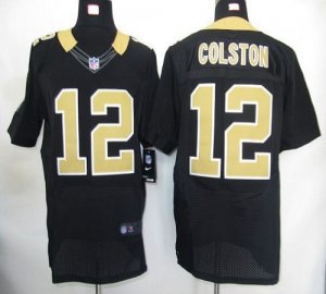 Jerseys Factory Cheap Nike Saints #12 Marques Colston Black Team