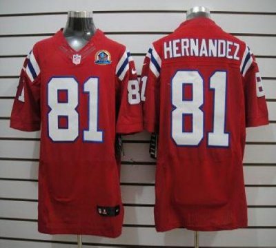 Jerseys Factory Cheap Nike Patriots #81 Aaron Hernandez Red Alte