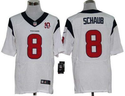 Jerseys Factory Cheap Nike Texans #8 Matt Schaub White With 10th