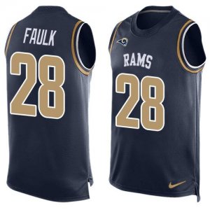 Jerseys Factory Cheap Nike Rams #28 Marshall Faulk Navy Blue Tea