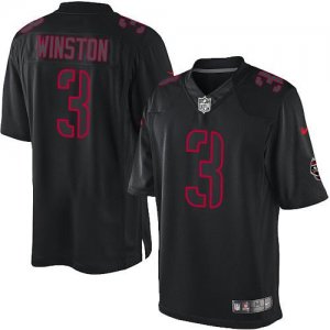 Jerseys Factory Cheap Nike Buccaneers #3 Jameis Winston Black Me