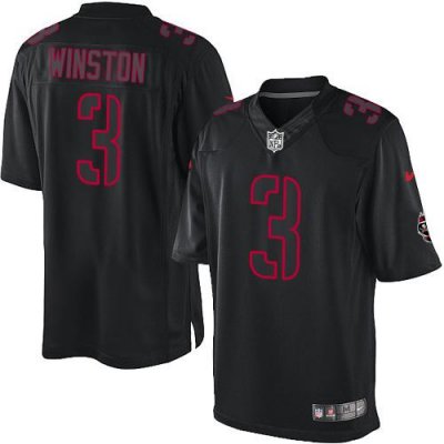 Jerseys Factory Cheap Nike Buccaneers #3 Jameis Winston Black Me