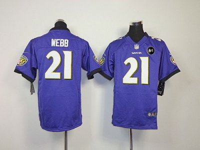Jerseys Factory Cheap Nike Ravens #21 Lardarius Webb Purple Team