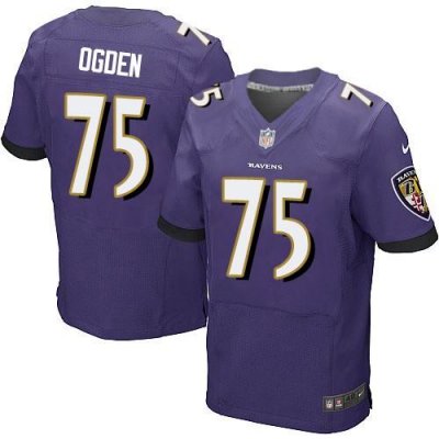 Jerseys Factory Cheap Nike Ravens #75 Jonathan Ogden Purple Team