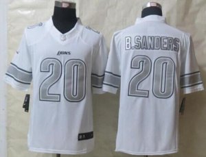 Jerseys Factory Cheap Nike Lions #20 Barry Sanders White Men's S