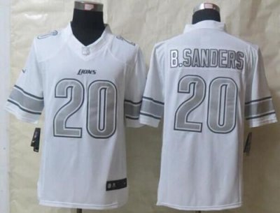 Jerseys Factory Cheap Nike Lions #20 Barry Sanders White Men's S