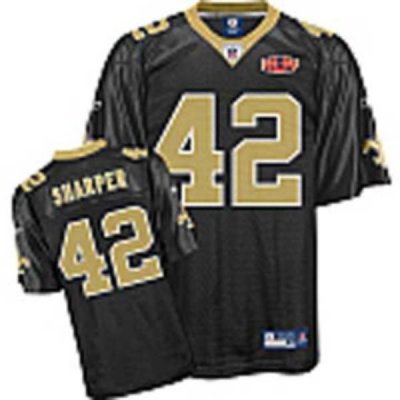 Jerseys Factory Cheap Saints #42 Darren Sharper Black With Super