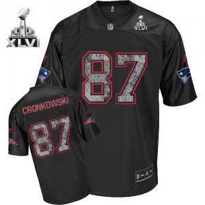 Jerseys Factory Cheap Sideline Black United Patriots #87 Rob Gro
