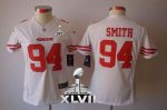 Jerseys Factory Cheap Nike 49ers #94 Justin Smith White Super Bo