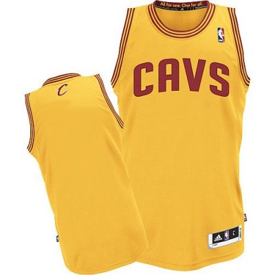 Jerseys Factory Cheap Revolution 30 Cavaliers Blank Yellow Stitc