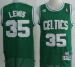 Jerseys Factory Cheap Celtics #35 Reggie Lewis Green Throwback S