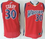 Jerseys Factory Cheap Warriors #30 Stephen Curry Red Throwback S