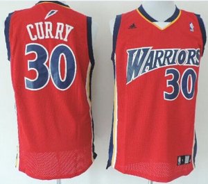 Jerseys Factory Cheap Warriors #30 Stephen Curry Red Throwback S