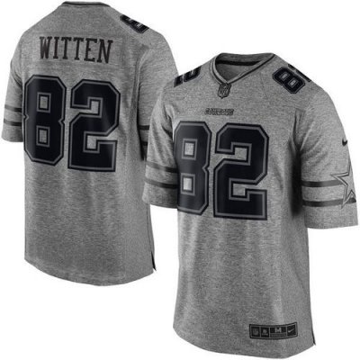 Jerseys Factory Cheap Nike Cowboys #82 Jason Witten Gray Men's S