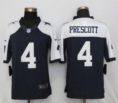 Jerseys Factory Cheap Nike Cowboys #4 Dak Prescott Navy Blue Tha