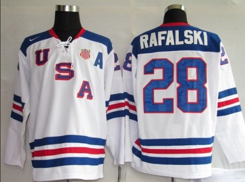 Jerseys Factory Cheap 2010 Olympic Team USA #28 Brian Rafalski E