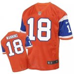 Jerseys Factory Cheap Nike Broncos #18 Peyton Manning Orange Thr