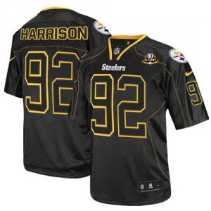 Jerseys Factory Cheap Nike Steelers #92 James Harrison Lights Ou