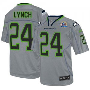 Jerseys Factory Cheap Nike Seahawks #24 Marshawn Lynch Lights Ou