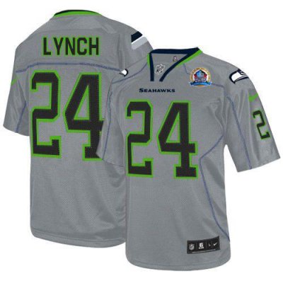 Jerseys Factory Cheap Nike Seahawks #24 Marshawn Lynch Lights Ou