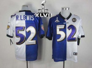 Jerseys Factory Cheap Nike Ravens #52 Ray Lewis Purple/White Sup